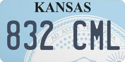 KS license plate 832CML