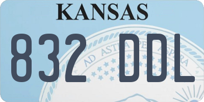 KS license plate 832DDL