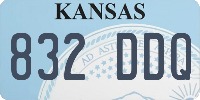 KS license plate 832DDQ