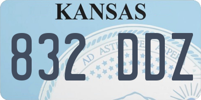 KS license plate 832DDZ