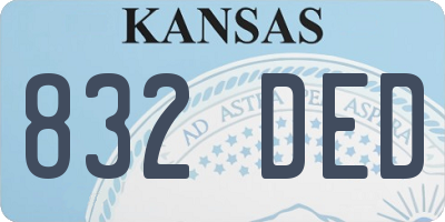 KS license plate 832DED