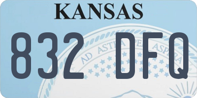 KS license plate 832DFQ