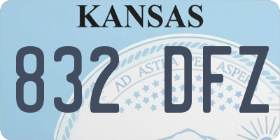 KS license plate 832DFZ