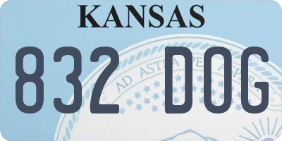 KS license plate 832DOG