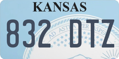 KS license plate 832DTZ