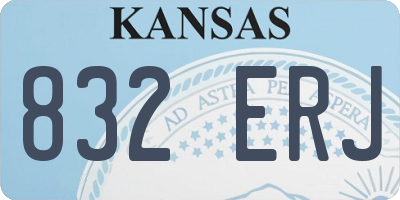 KS license plate 832ERJ