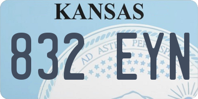 KS license plate 832EYN