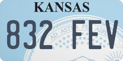KS license plate 832FEV