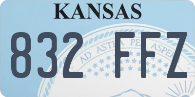 KS license plate 832FFZ