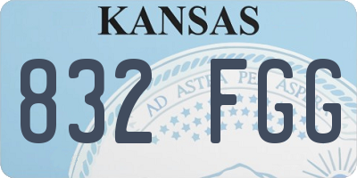 KS license plate 832FGG