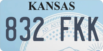 KS license plate 832FKK