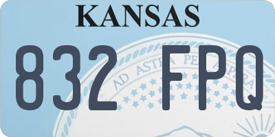 KS license plate 832FPQ