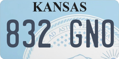 KS license plate 832GNO