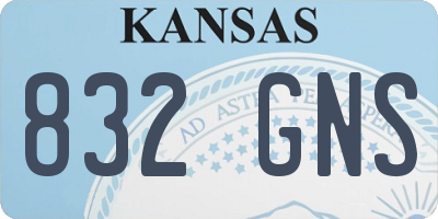 KS license plate 832GNS