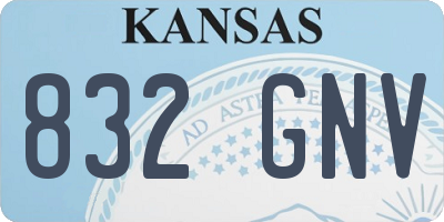 KS license plate 832GNV