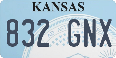 KS license plate 832GNX
