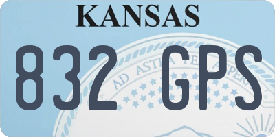 KS license plate 832GPS