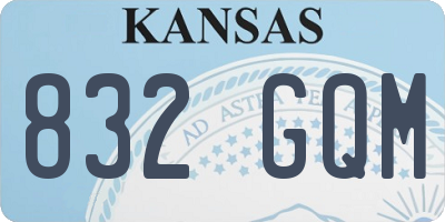 KS license plate 832GQM