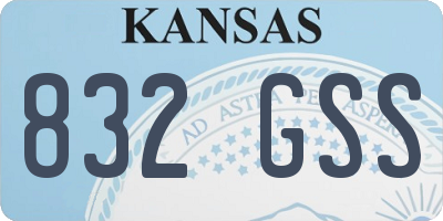 KS license plate 832GSS