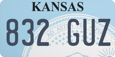 KS license plate 832GUZ