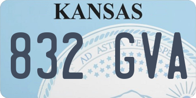 KS license plate 832GVA