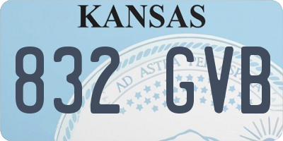 KS license plate 832GVB