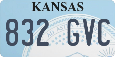 KS license plate 832GVC