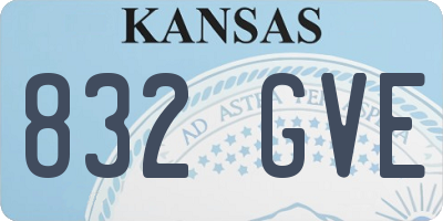 KS license plate 832GVE