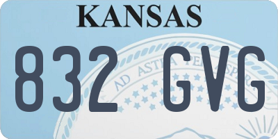 KS license plate 832GVG