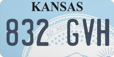 KS license plate 832GVH