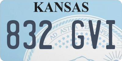KS license plate 832GVI