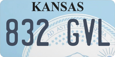 KS license plate 832GVL