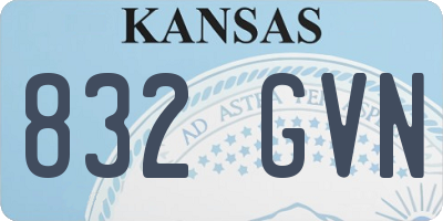 KS license plate 832GVN