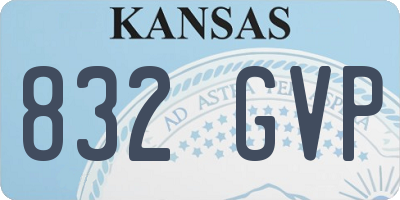 KS license plate 832GVP