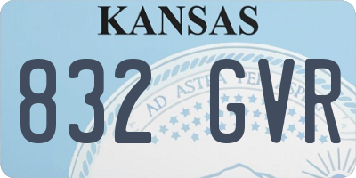 KS license plate 832GVR