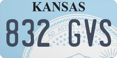 KS license plate 832GVS