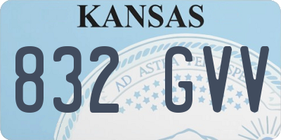 KS license plate 832GVV