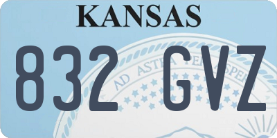 KS license plate 832GVZ