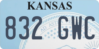 KS license plate 832GWC