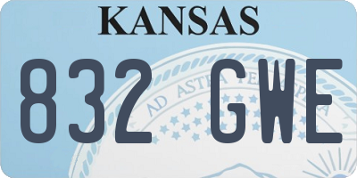 KS license plate 832GWE