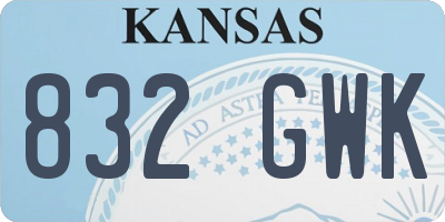 KS license plate 832GWK