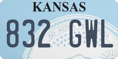 KS license plate 832GWL