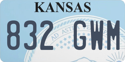 KS license plate 832GWM