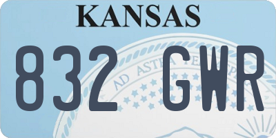 KS license plate 832GWR