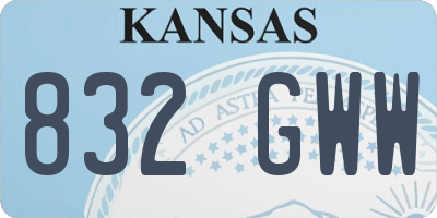 KS license plate 832GWW