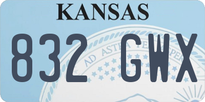 KS license plate 832GWX