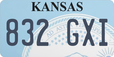 KS license plate 832GXI