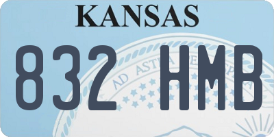 KS license plate 832HMB