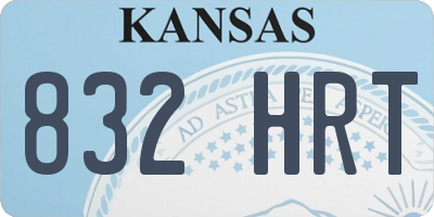 KS license plate 832HRT