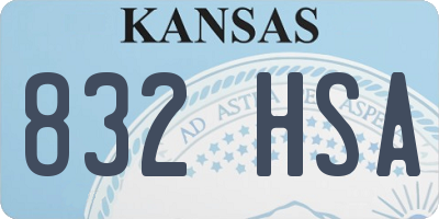 KS license plate 832HSA